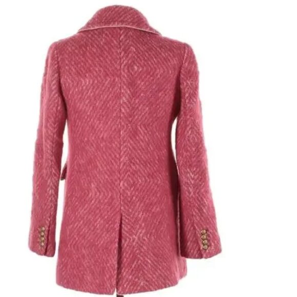 Gorgeous Pink Tweed J Crew Wool Blazer Peacoat - IMPOSSIBLE TO FIND - Picture 7 of 8